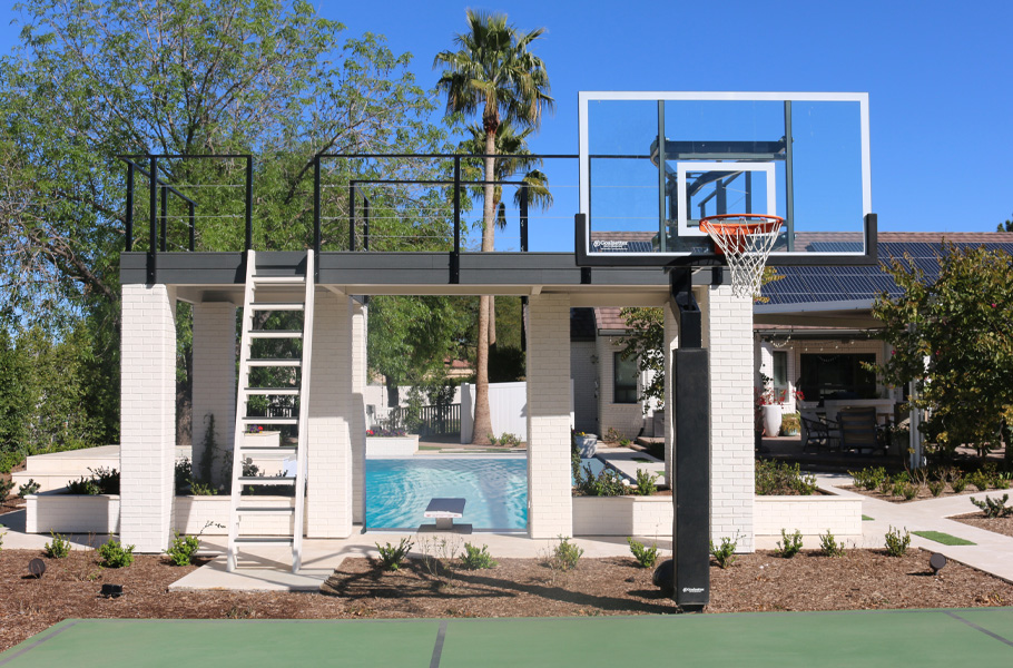 G6 Pool Diving Platform and Basketball Court